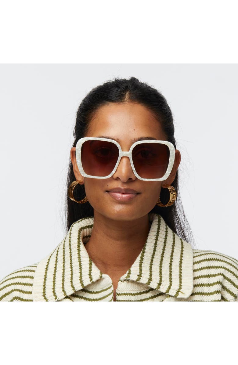 Lele Sadoughi Athens Oversized Sunglasses, Alternate, color, Mother Of Pearl 001