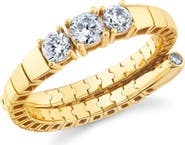 Crislu Pure Flex Graduated Cubic Zirconia Ring
