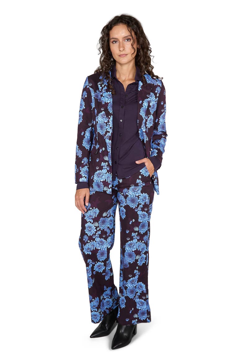 Jane Stretch Tencel Tailored Blazer, Alternate, color, Serious Floral Plum