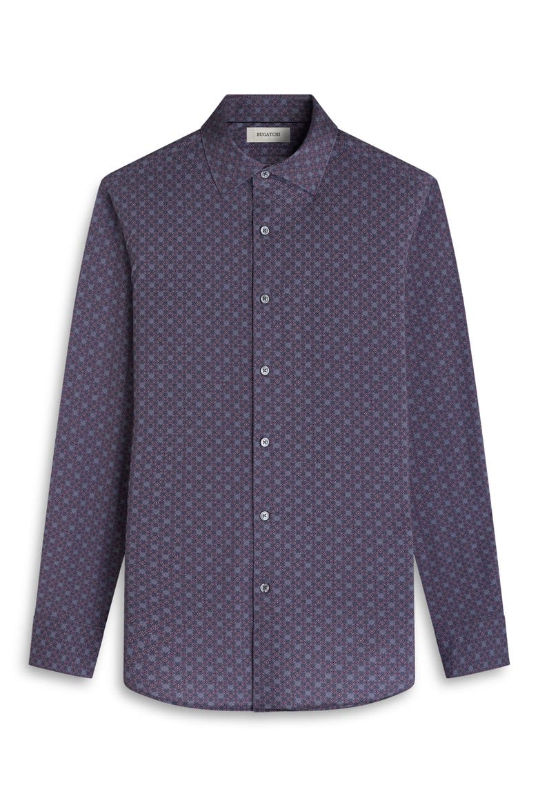 James OoohCotton® Print Button-Up Shirt, Alternate, color, ANTHRACITE