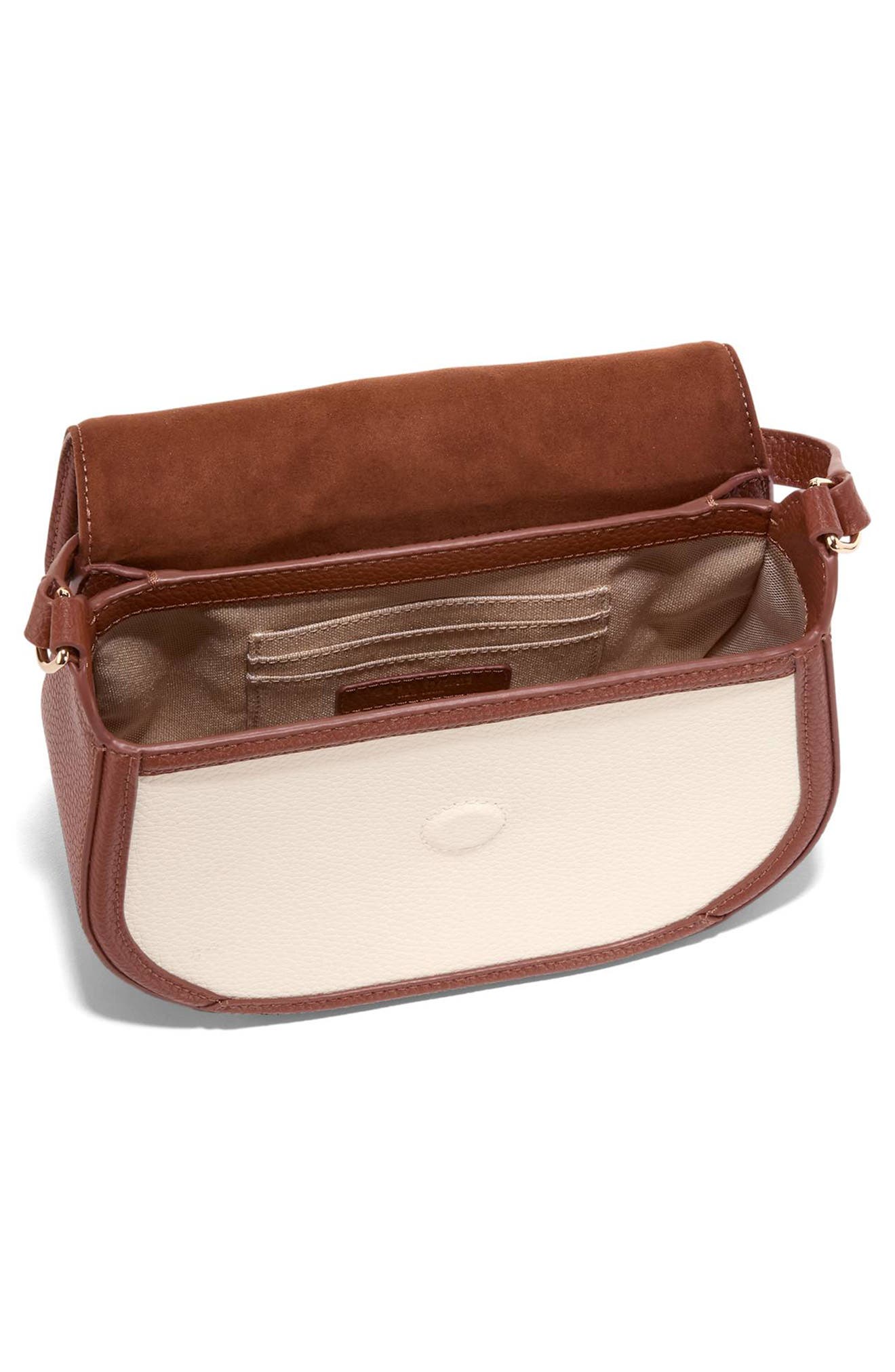 Cole Haan Marina Saddle Crossbody Bag, Alternate, color, Midnight Moon / Ivory/ Cuoio