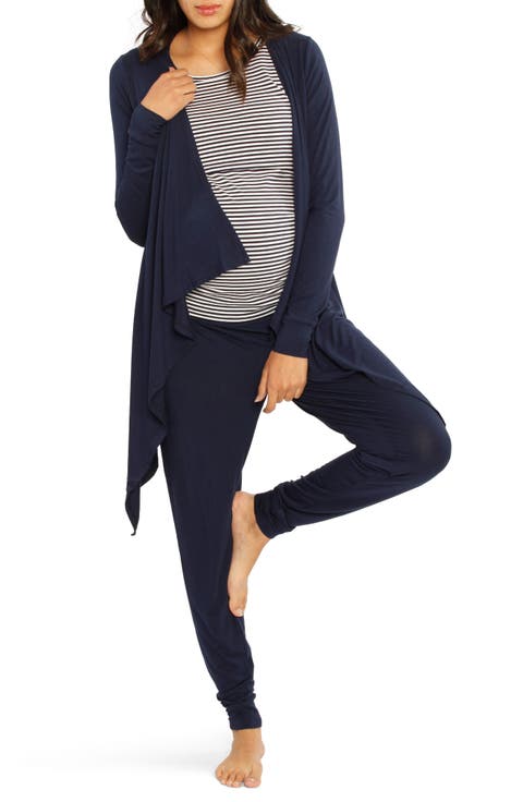 Maternity/Nursing Cardigan, Tank & Pants Set