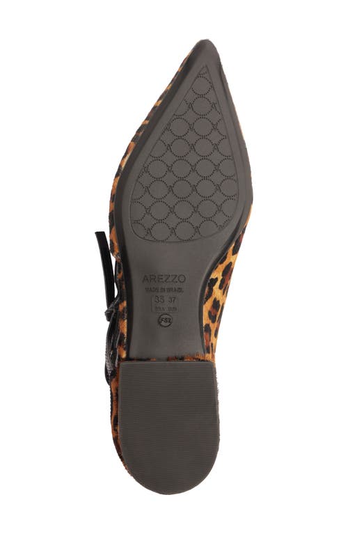 Arezzo Tessa Pointed Toe Flat In Brown