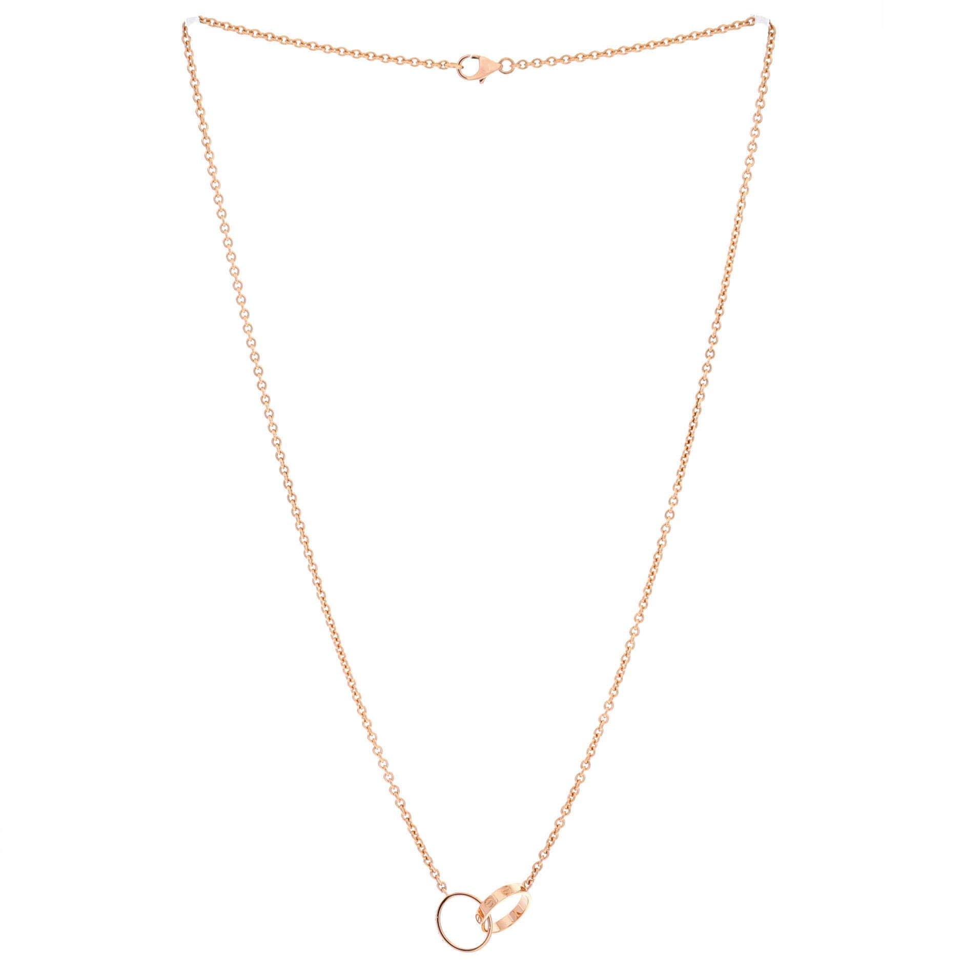 Love Interlocking Necklace 18K Rose Gold, Alternate, color, Metallic Gold