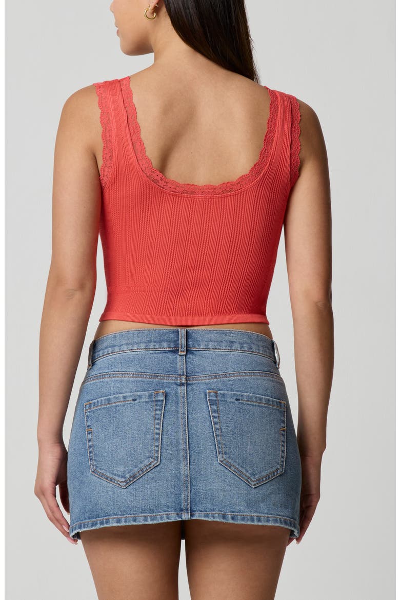 Lace Trim Crop Tank, Alternate, color, STRAWBERRY SLD
