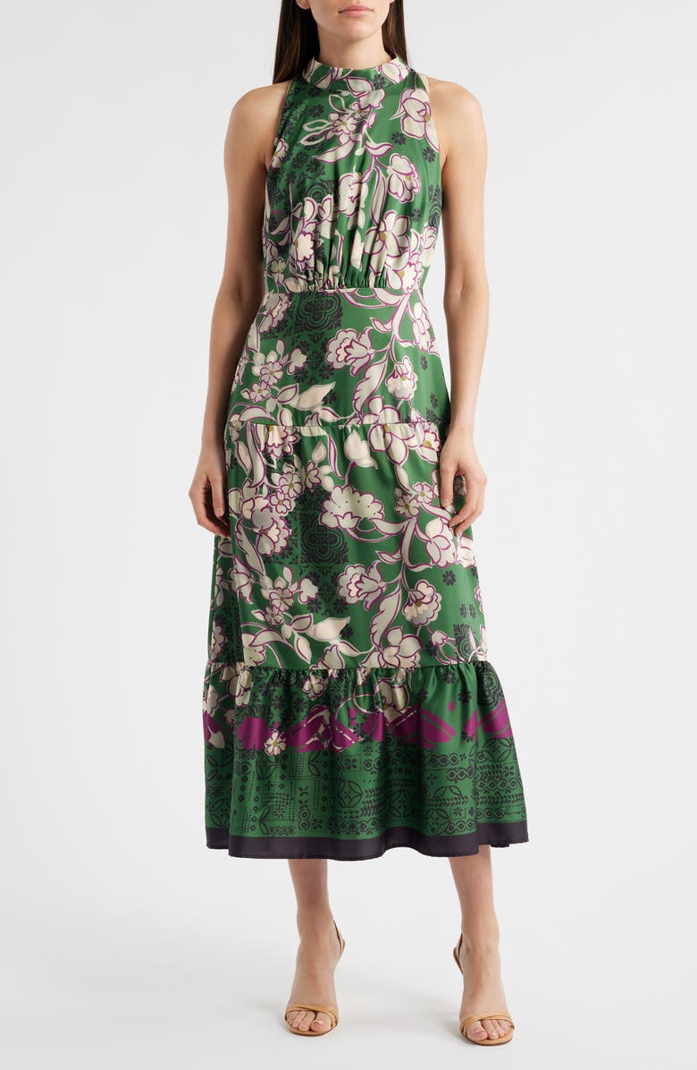 Sam Edelman Bandanna Print Maxi Dress, Main, color, Loden/ Berry