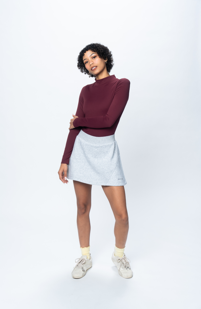 Sierra Madre Golf SportFleece Skort, Alternate, color, Heather Grey