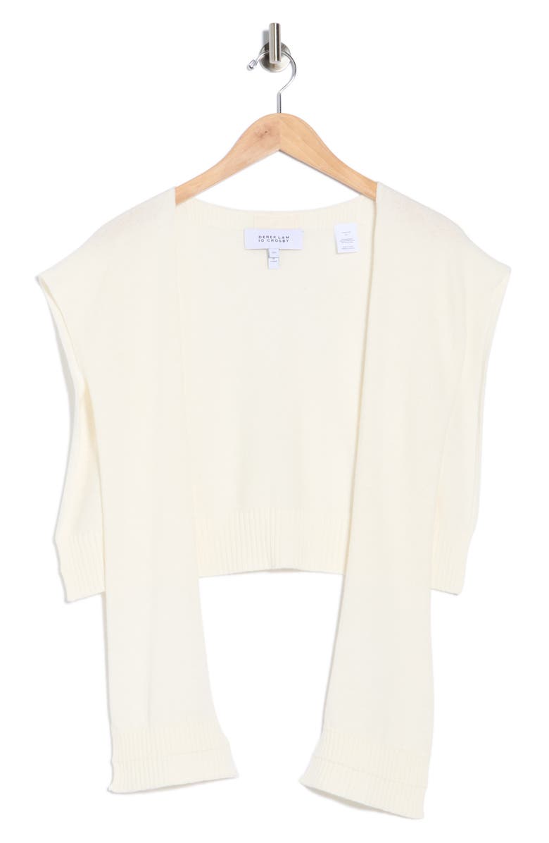 Derek Lam 10 Crosby The Cotton & Wool Shrug, Main, color, Chalk