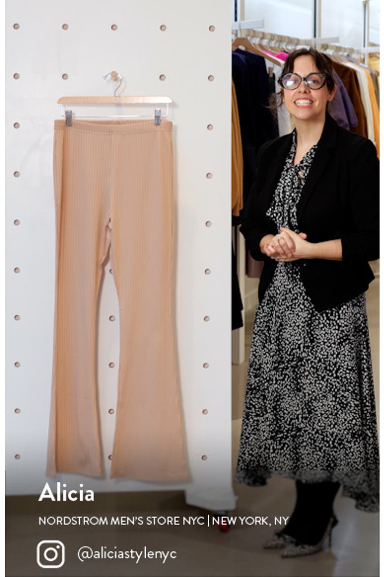 Ribbed Flare Skinny Pants video