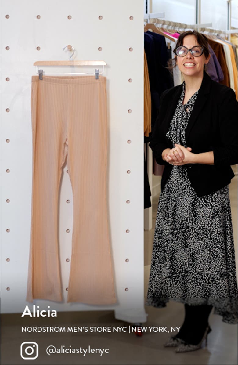 Ribbed Flare Skinny Pants, sales video thumbnail