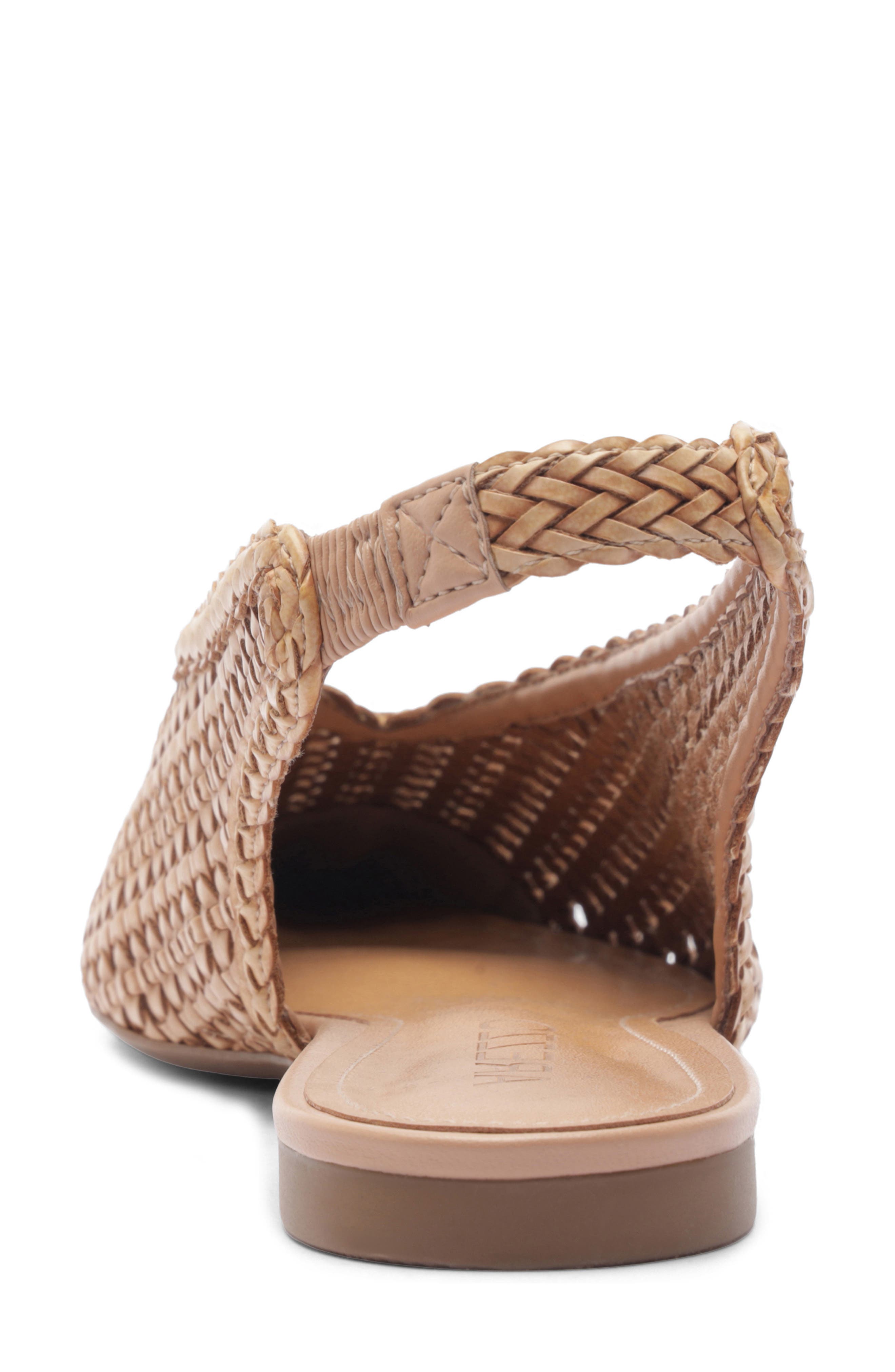 Arezzo Eva Pointed Toe Slingback Flat, Alternate, color, True Sand