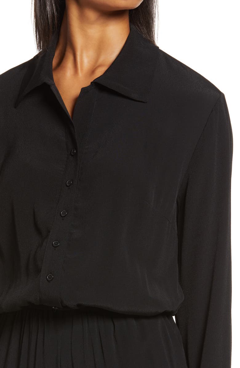 Fraiche by J Long Sleeve Button Front Jumpsuit, Alternate, color,