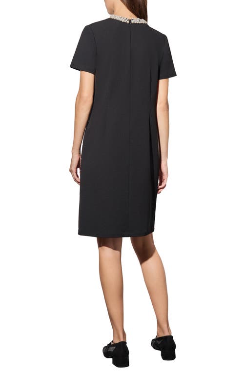Ming Wang Heritage Fit Embellished Crepe Sheath Dress