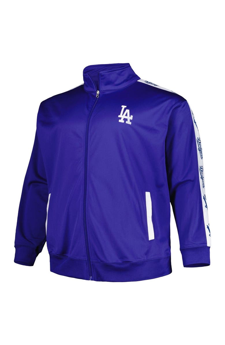 PROFILE Men's Royal Los Angeles Dodgers Big & Tall Tricot Track Full-Zip Jacket, Alternate, color, 
