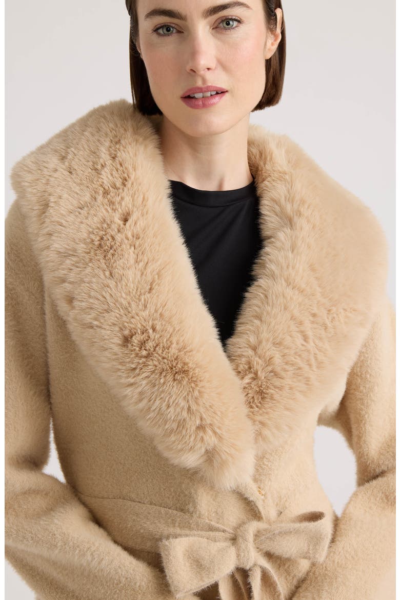 Belted Sailor Collar Coatigan, Alternate, color, LIGHT CAMEL