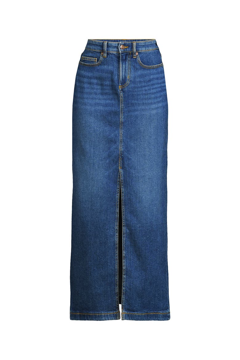 Plus Size Soft Denim Maxi Skirt, Alternate, color, Indigo Tide Blue