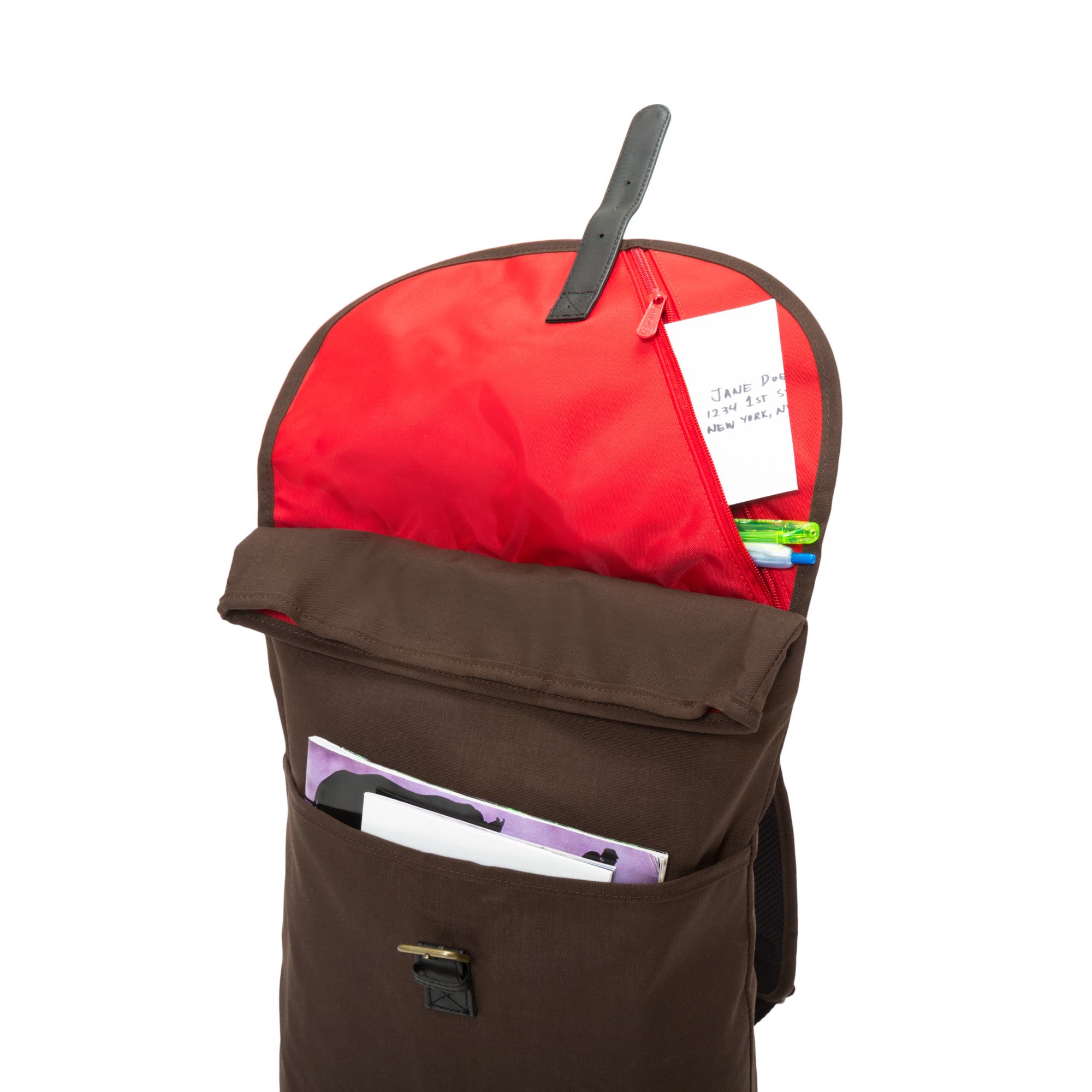 Waxed Nylon Bergen Backpack, Alternate, color, Dark Brown