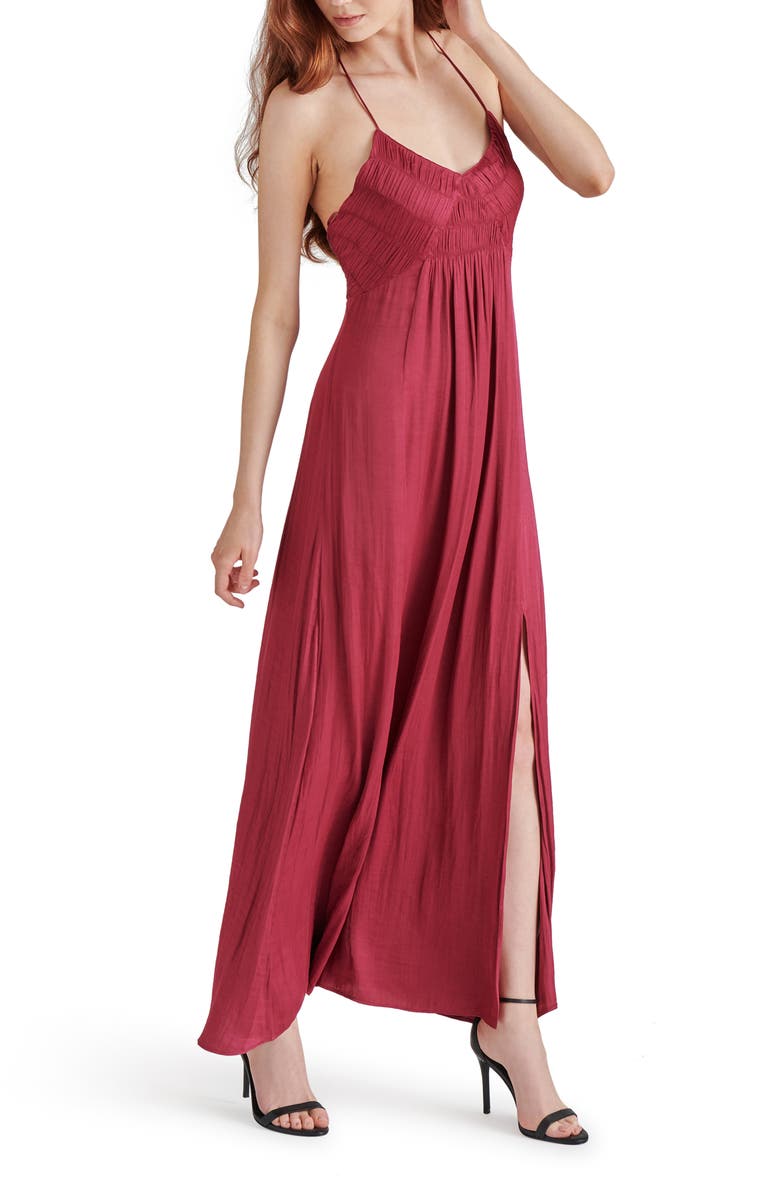 Steve Madden Brianna Maxi Dress, Alternate, color, Dark Red
