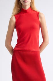 MELITTA BAUMEISTER Mock Neck Sleeveless Top