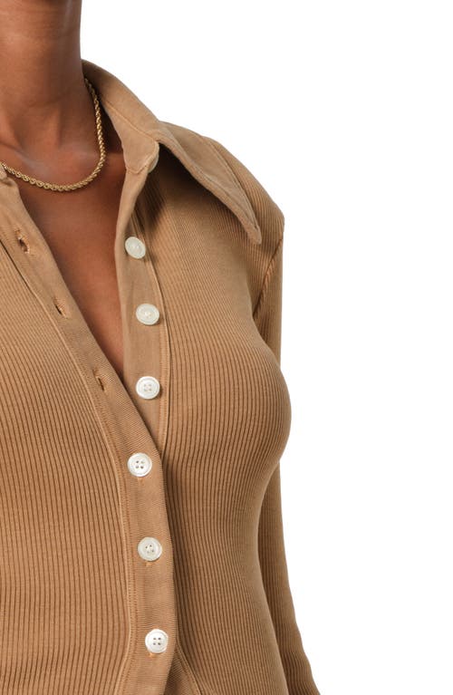 CITIZEN OF HUMANITY CITIZENS OF HUMANITY GILA RIB KNIT BUTTON-UP SHIRT