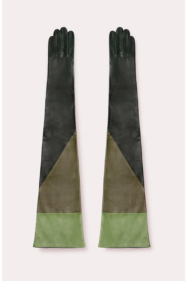 Colorblock Stacked Opera Gloves, Main, color, Colorblock Agave