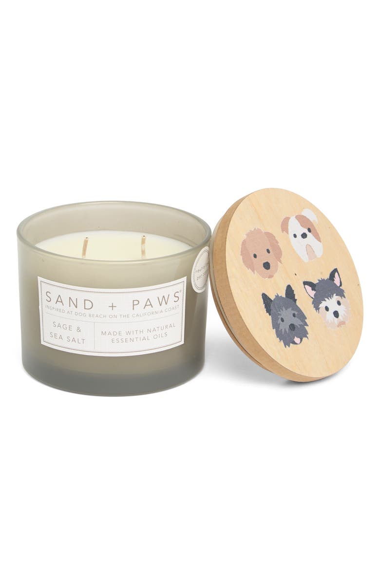 SAND AND FOG Paws Sage & Sea Salt Candle - 12 Z, Main, color, 