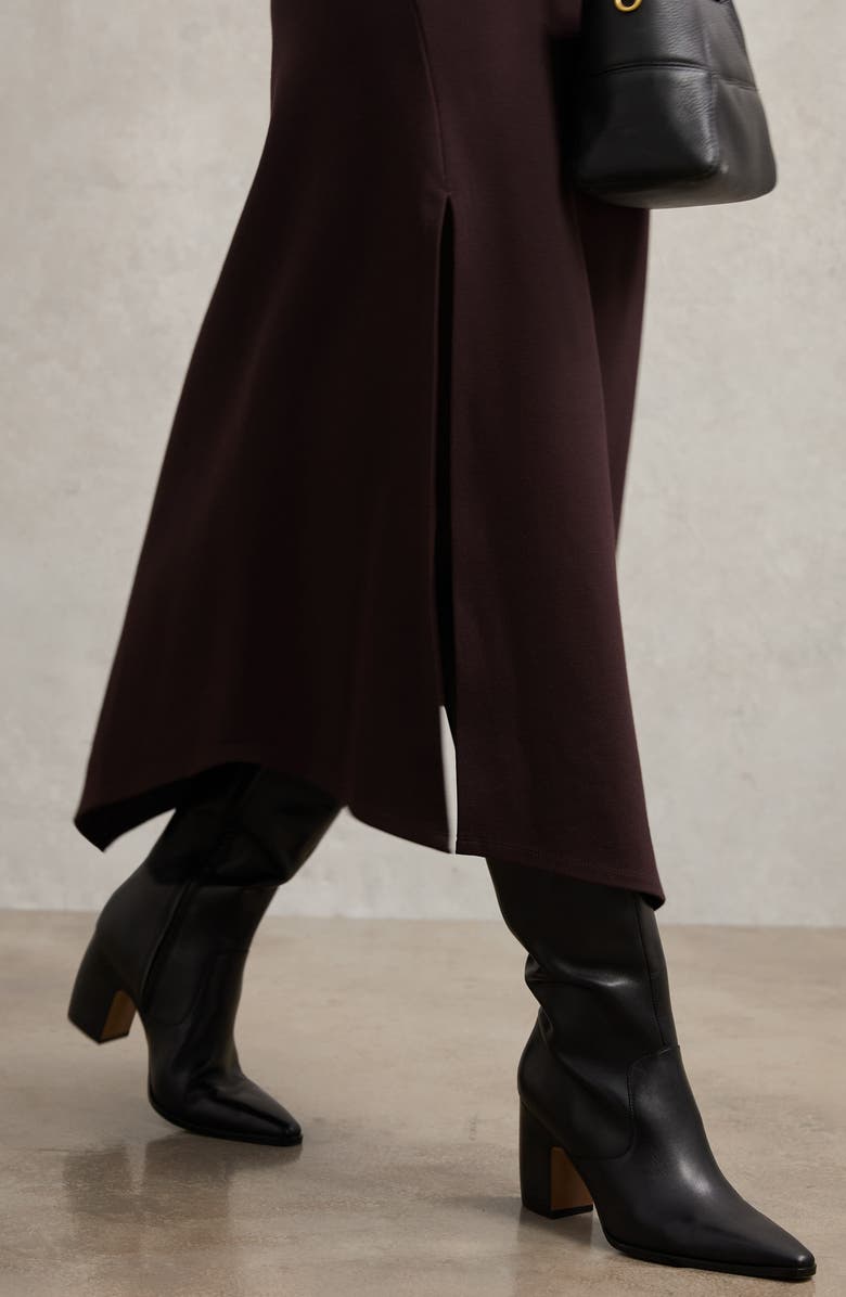 Reiss Gabrielle Knee High Boot, Alternate, color, Black