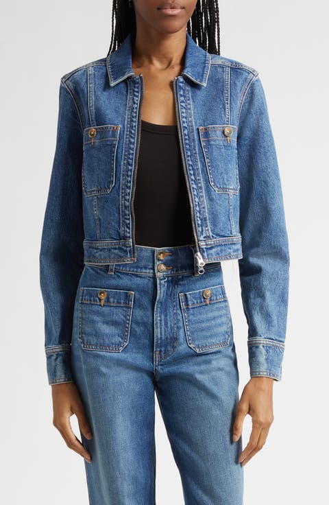 Patty Zip Front Denim Jacket