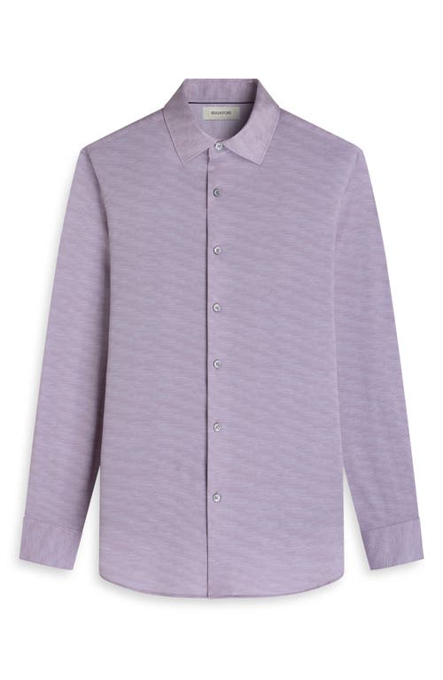 Bugatchi James Ooohcotton® Herringbone Button-up Shirt In Pink