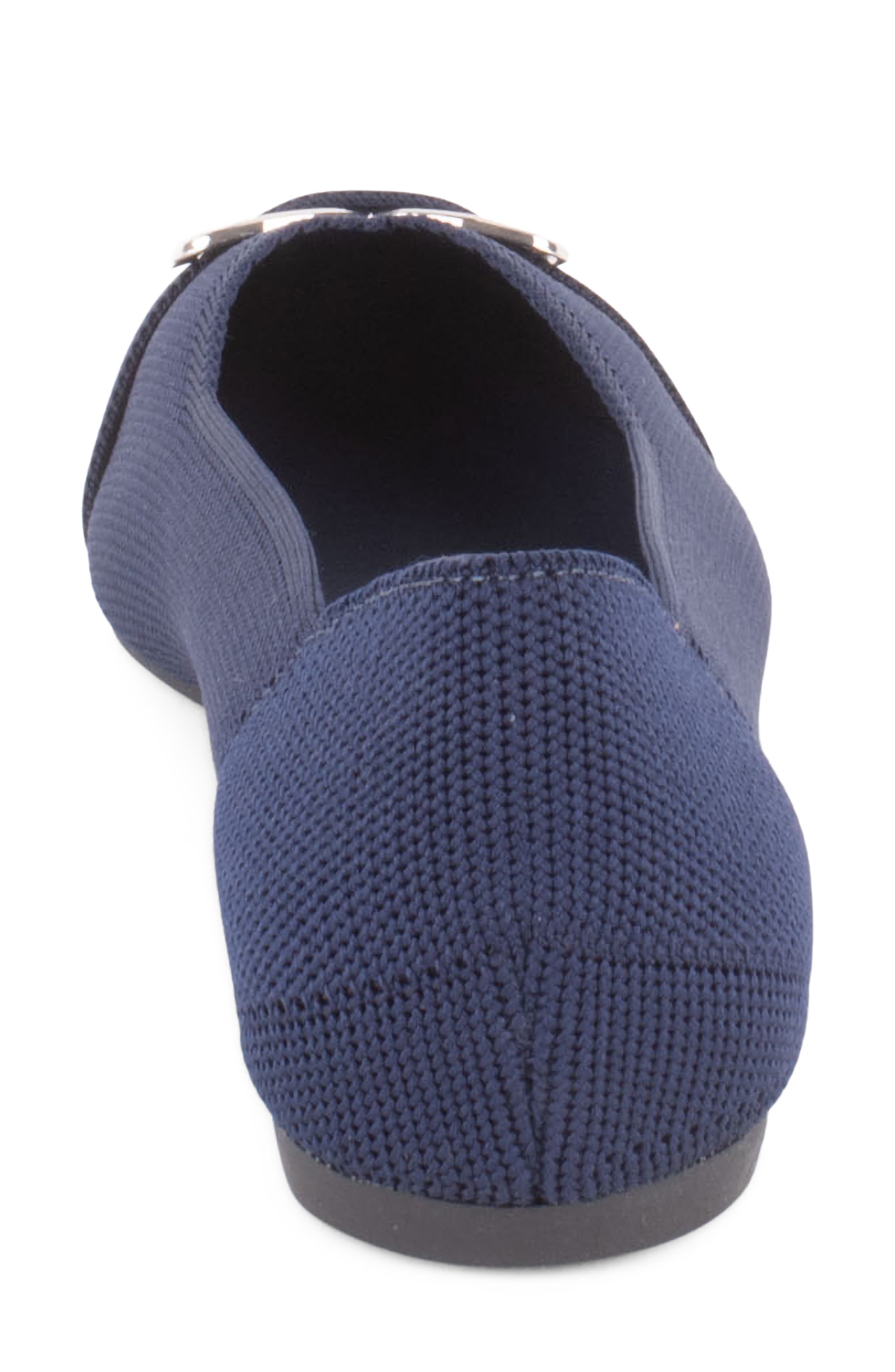 Lucerne Pointed Toe Flat, Alternate, color, DARK NAVY