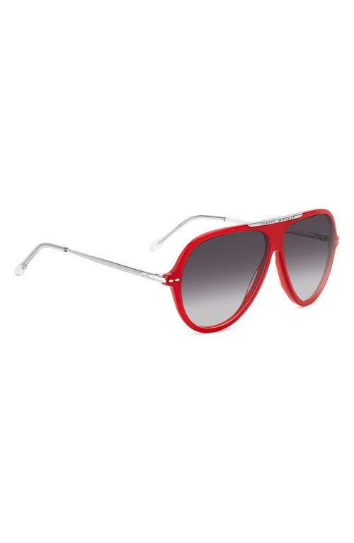 Isabel Marant 60mm Oversize Pilot Sunglasses In Red