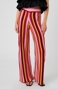 French Connection Motley Stripe Knit Flare Pants