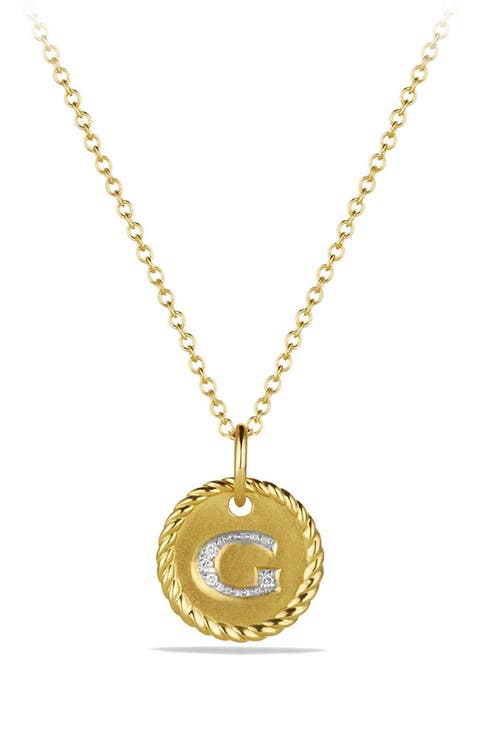 Cable Collectibles Diamond Initial Pendant Necklace