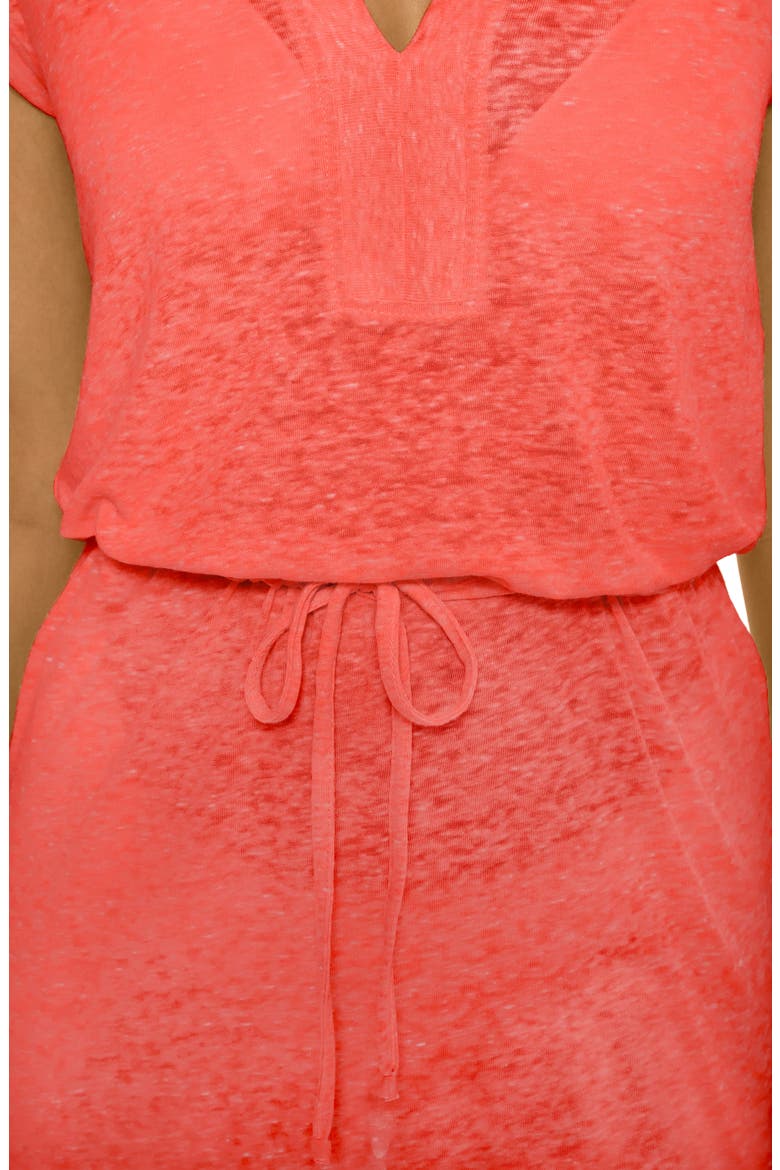 Beach Date Hooded Cover-Up Dress, Alternate, color, DRAGON FIRE