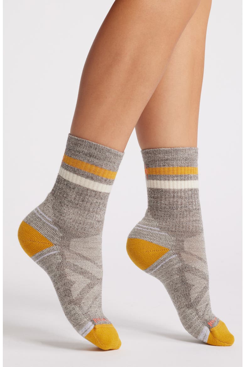 Hike Light Cushion Tube Crew Socks, Main, color, TAUPE NATURAL MARL