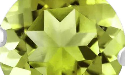 A & M A&m Round Cubic Zirconia Birthstone Stud Earrings In Peridot