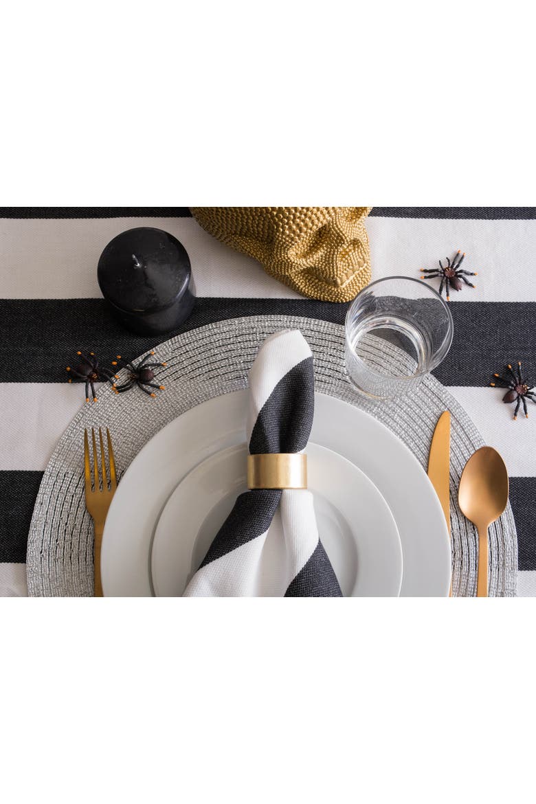 Metallic Round Woven Placemat Set/6, Alternate, color, Silver