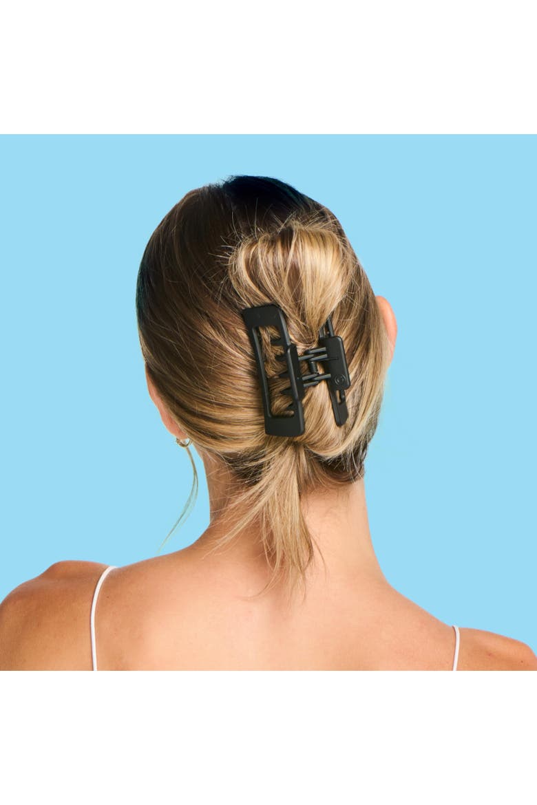 Rectangle Double Teeth Claw Clip, Alternate, color, Brown