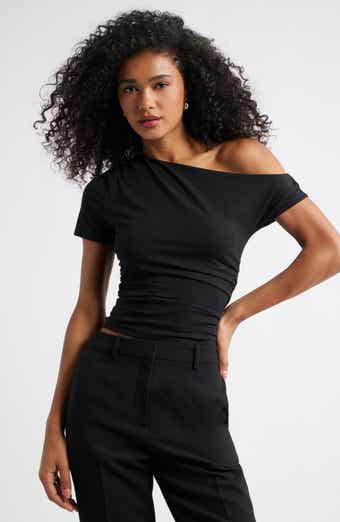 Open Edit Ruched Off the Shoulder T-Shirt