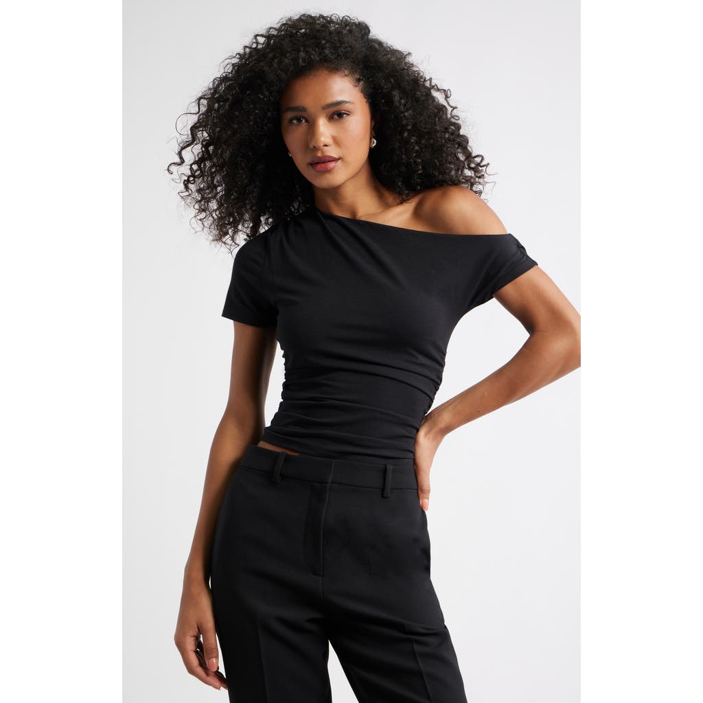 Open Edit Ruched Off The Shoulder T-shirt