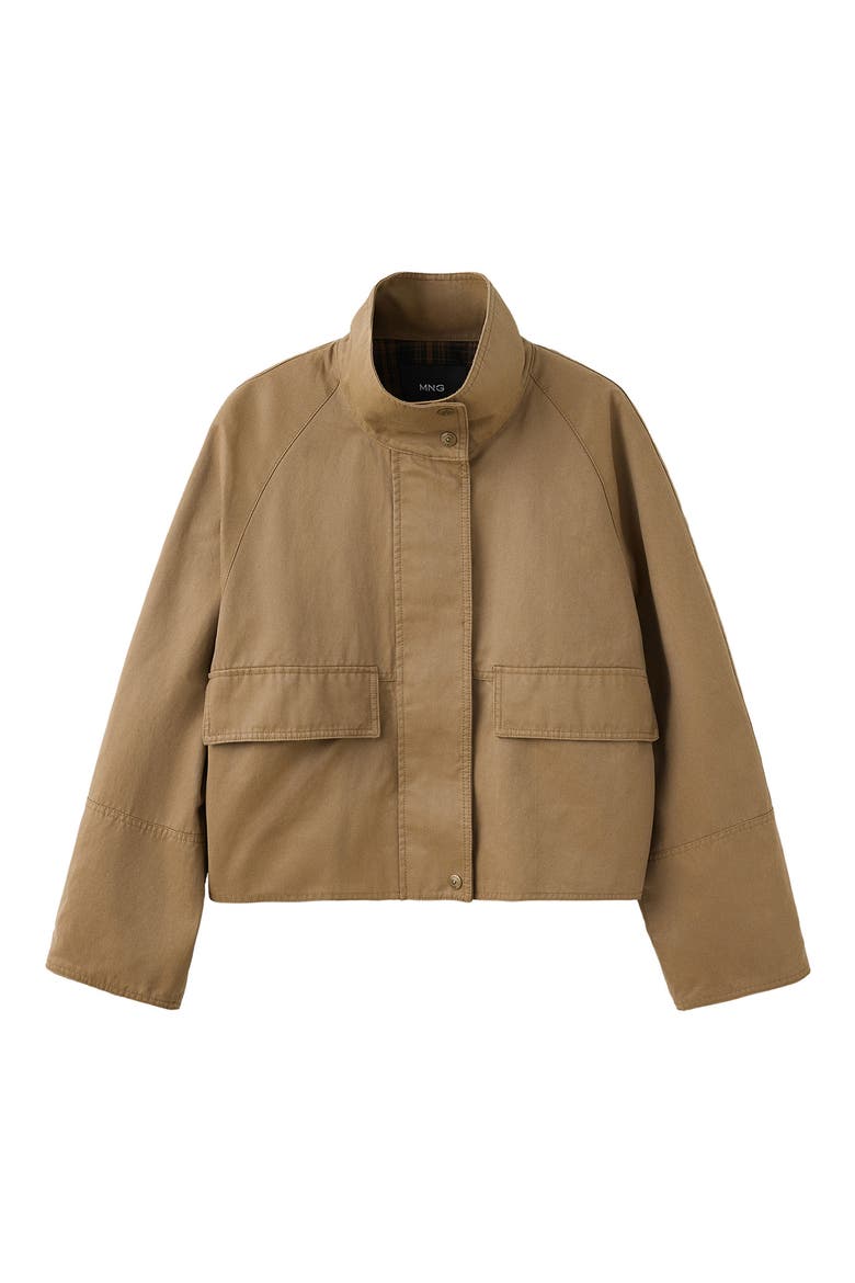 Funnel Neck Jacket, Alternate, color, BEIGE