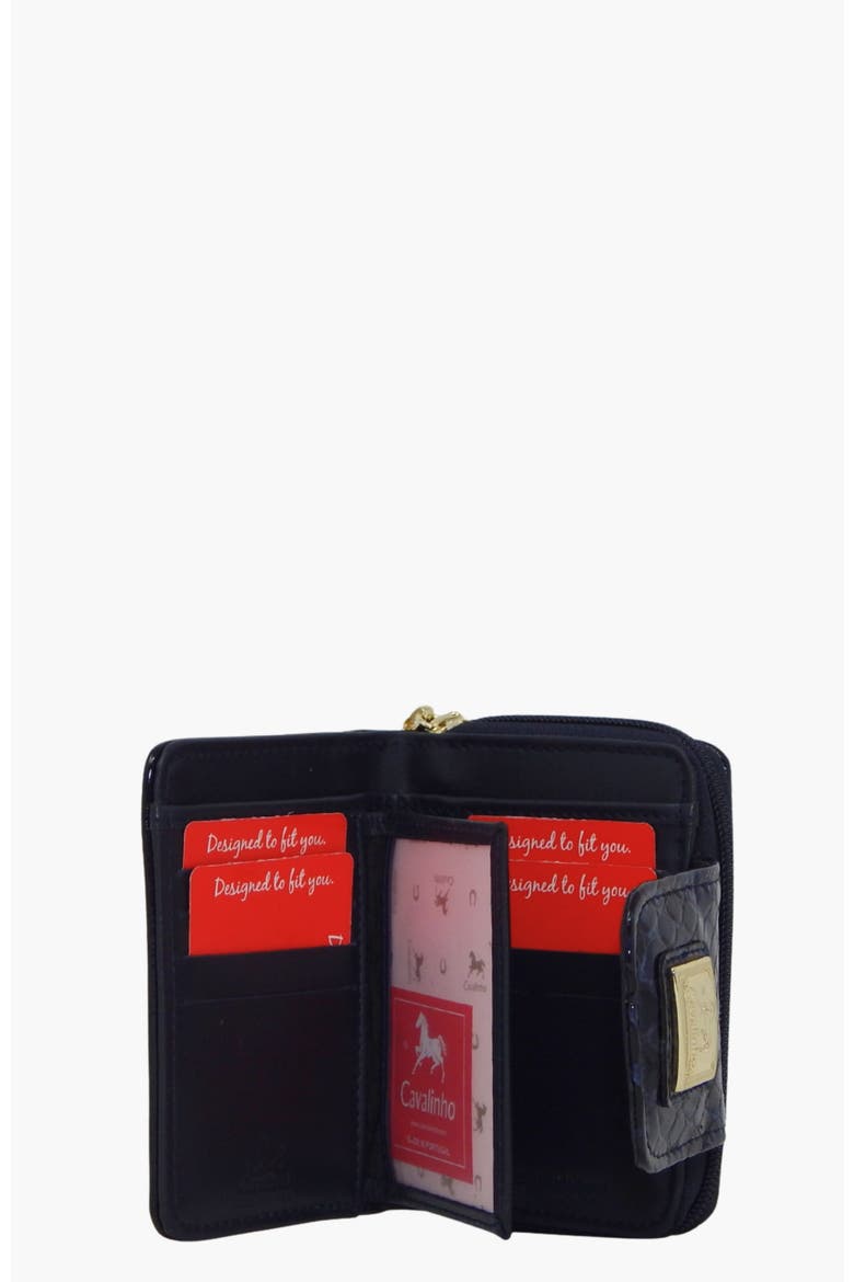 Grace Wallet 218, Alternate, color, Navy / Beige