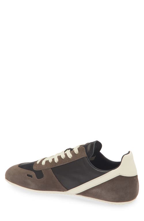 Rick Owens Panelled Suede And Leather Sneakers In Multi