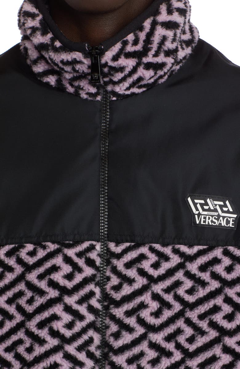 Versace Greca Fleece Zip Jacket, Alternate, color,