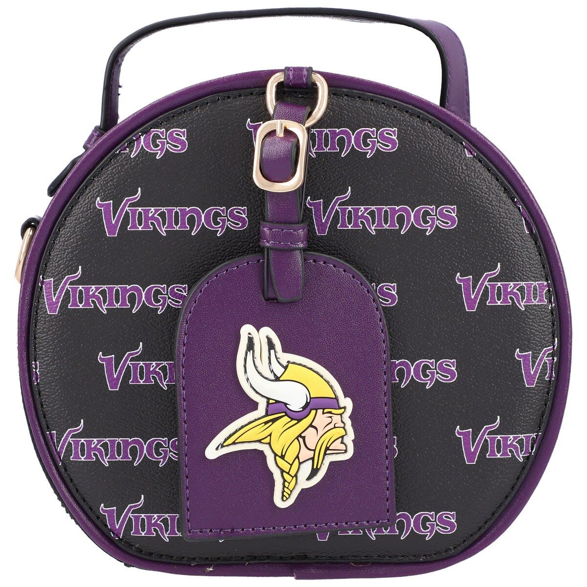 CUCE Minnesota Vikings Repeat Logo Round Bag, Main, color, 