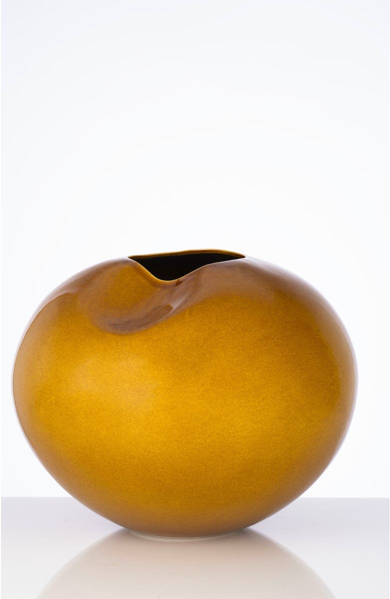 DinaDecor Milan Honey Sculptural Vase, Alternate, color, Brown