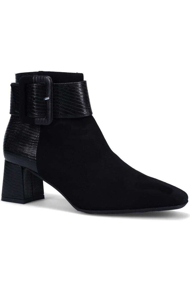Ron White Lana Weatherproof Buckle Bootie, Main, color, Onyx