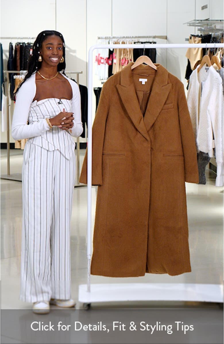 Brushed Faux Fur Longline Coat, sales video thumbnail