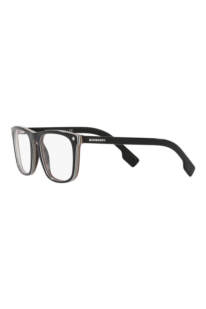 Bolton 56mm Square Optical Glasses, Alternate, color, BLACK
