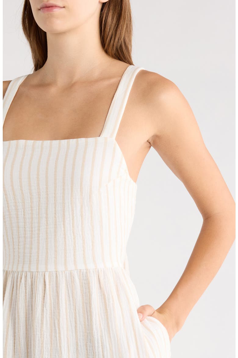 The Go-To Cotton Dress, Alternate, color, LIGHT KHAKI STRIPE
